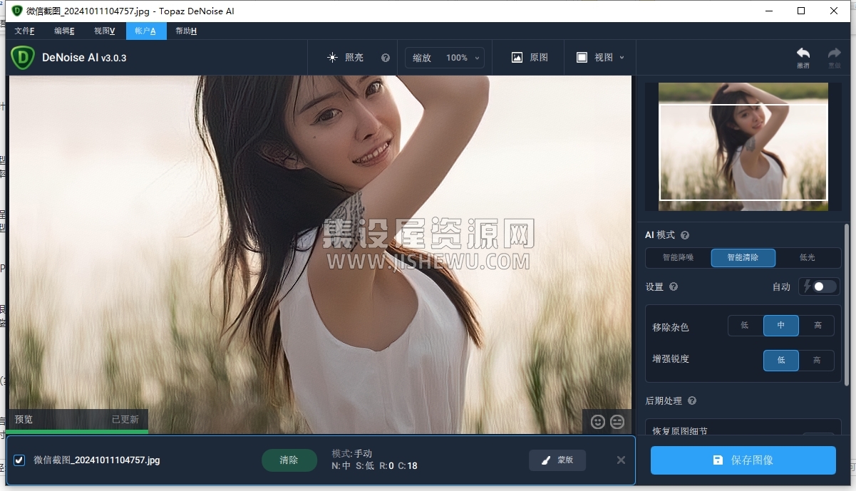 Topaz DeNoise AI 3.0.3 中文版 Topaz DeNoise AI 3.0.3 中文版