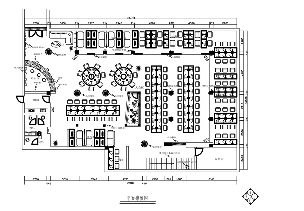 27套网吧施工图+186套网吧效果图-3