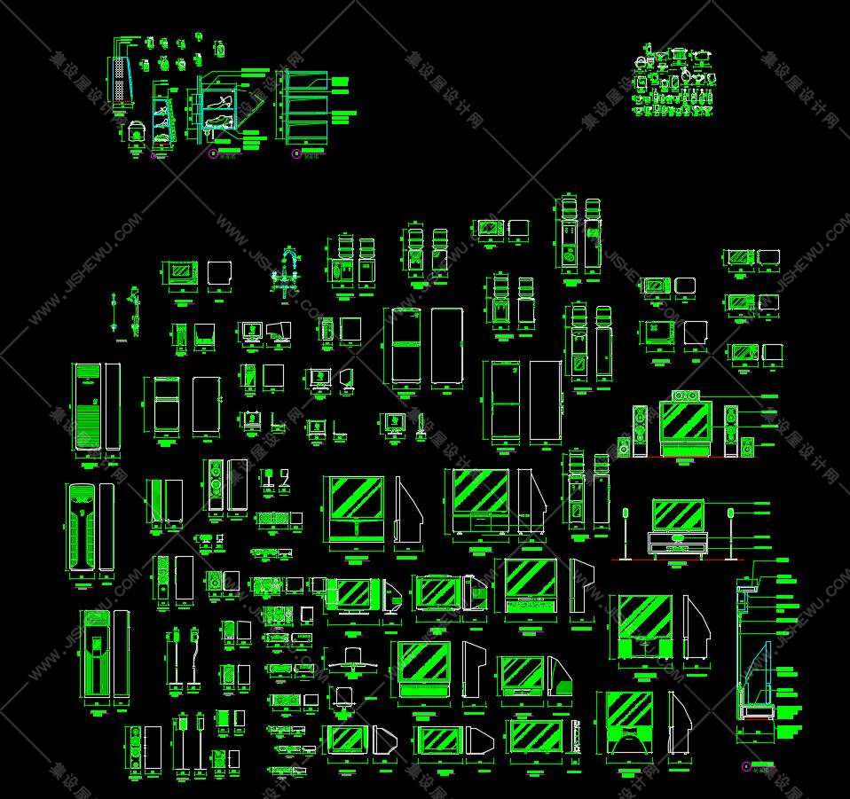 厨房类图库图块CAD合集大全丨DWG丨14MB-20