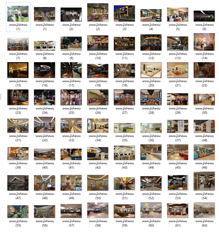 27套网吧施工图+186套网吧效果图-12