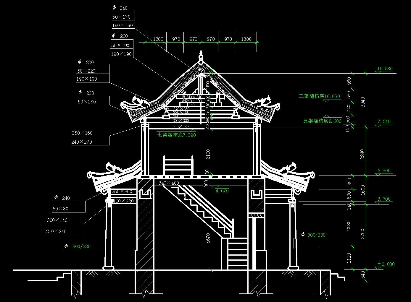 室外园林古建模块|数百种CAD平面树图例|园林节点样图-34