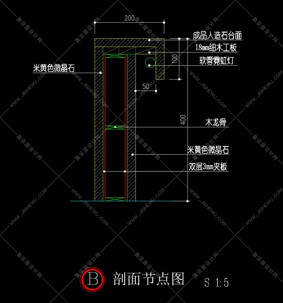 CAD石材节点 收口专用图库-5