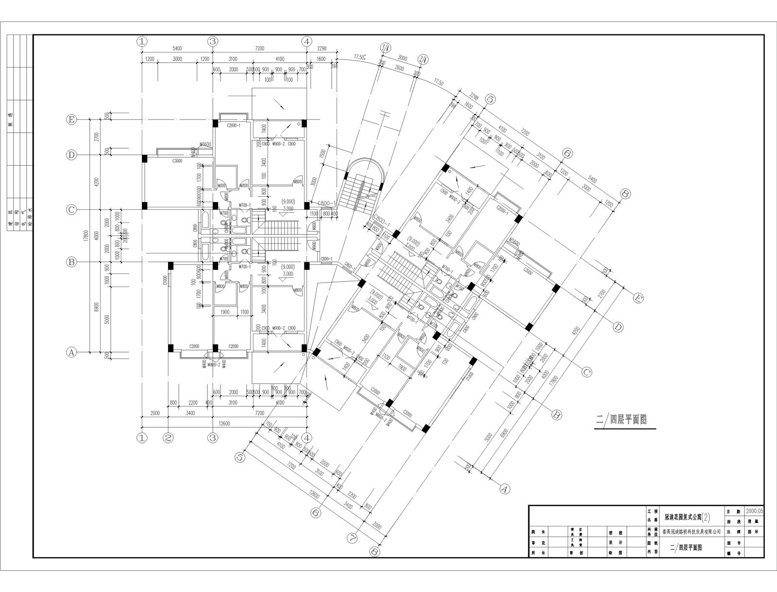【高层建筑施工图】1300套高层小区施工图 小区多层高层户型住宅楼建筑设计施工图纸CAD设计立面大全套图库-10