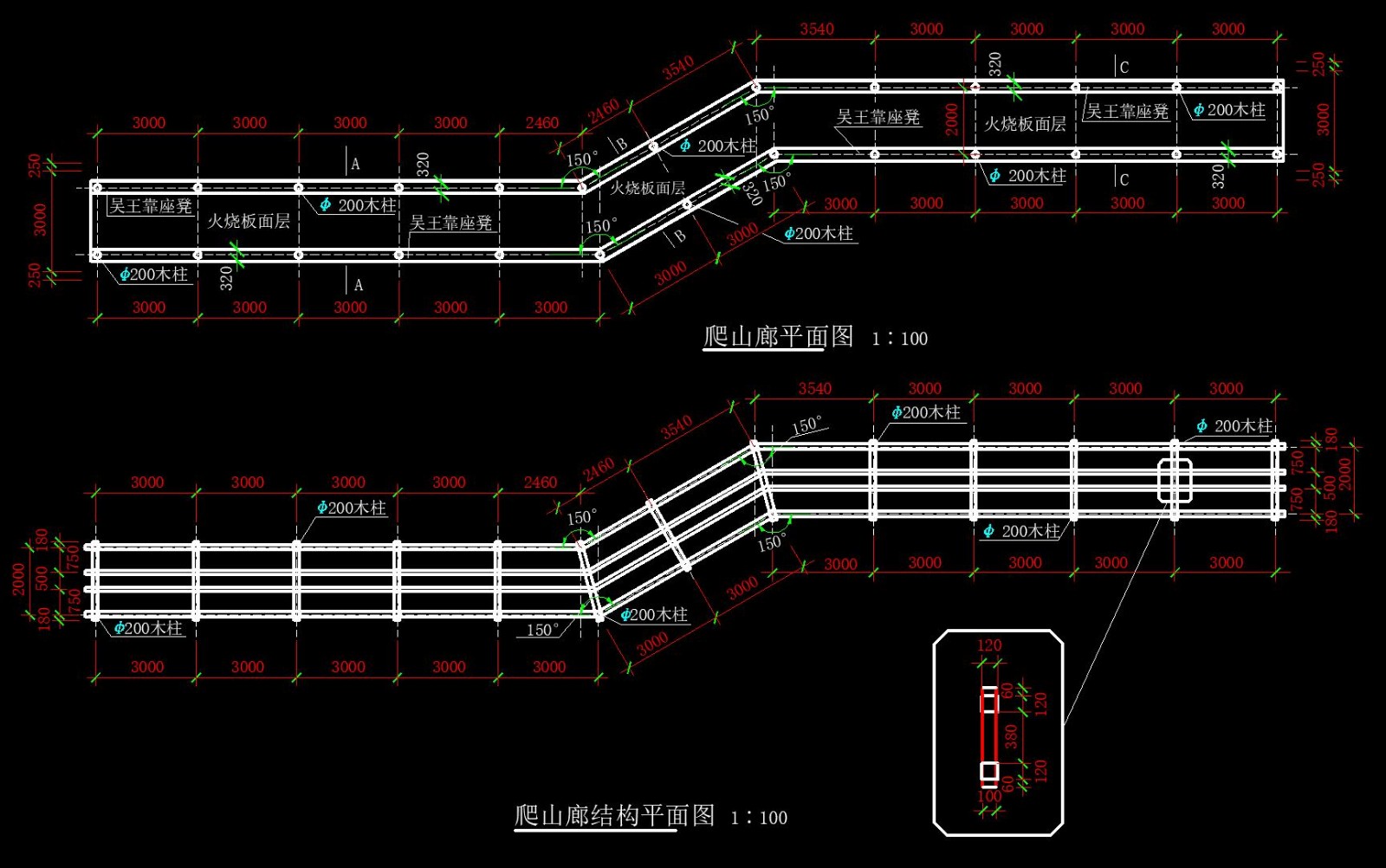 室外园林古建模块|数百种CAD平面树图例|园林节点样图-14