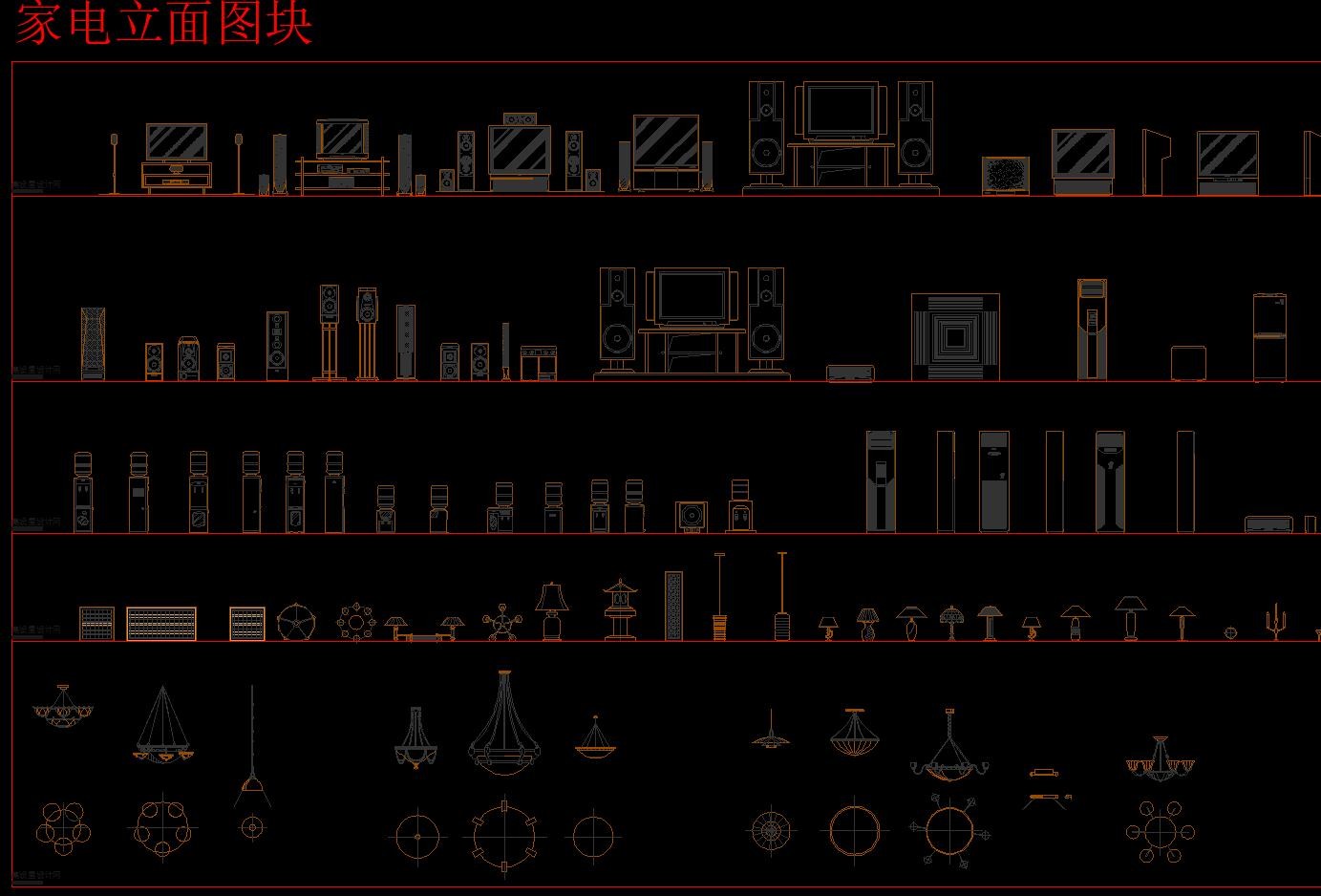 CAD平立面图库 最全最新的综合图库-34