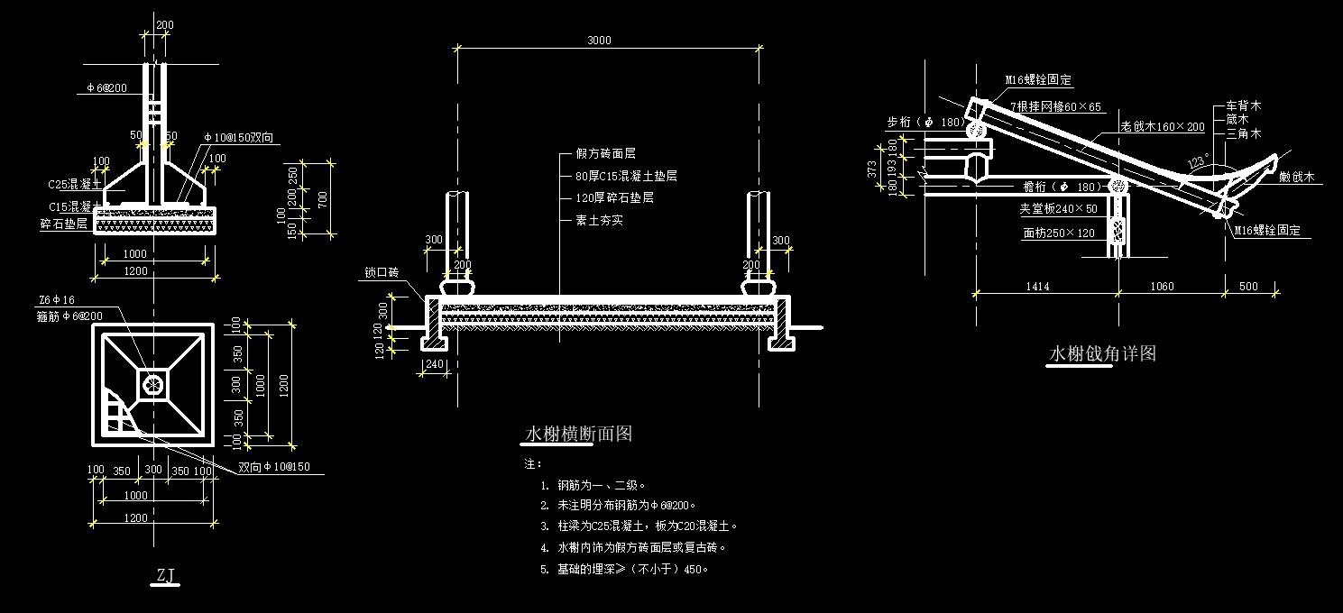 室外园林古建模块|数百种CAD平面树图例|园林节点样图-21