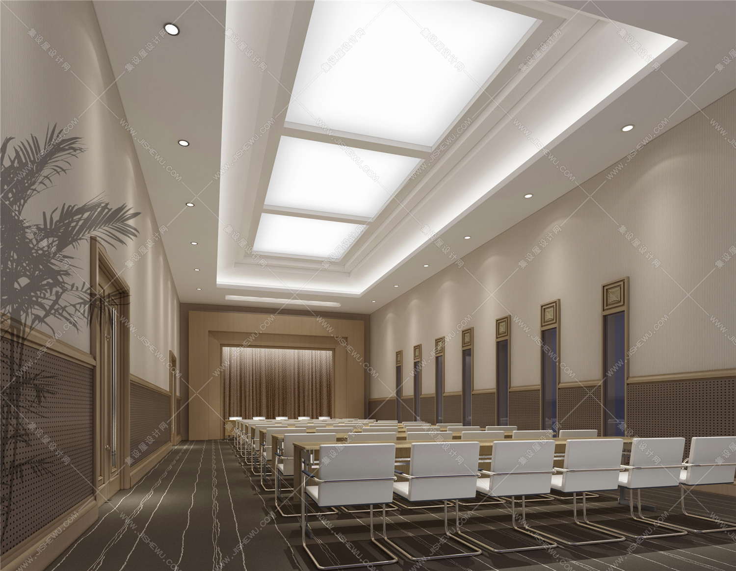 重庆渝富公司总部大楼内部装饰施工工程含施工图和水电图-5