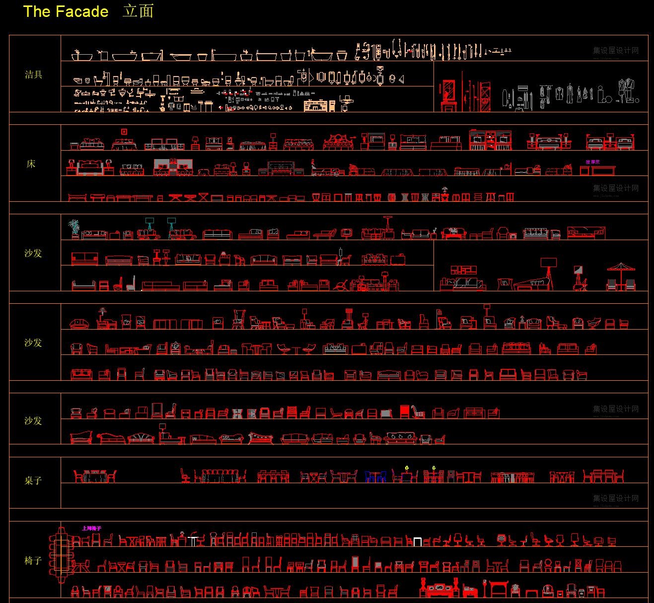 CAD平立面图库 最全最新的综合图库-5