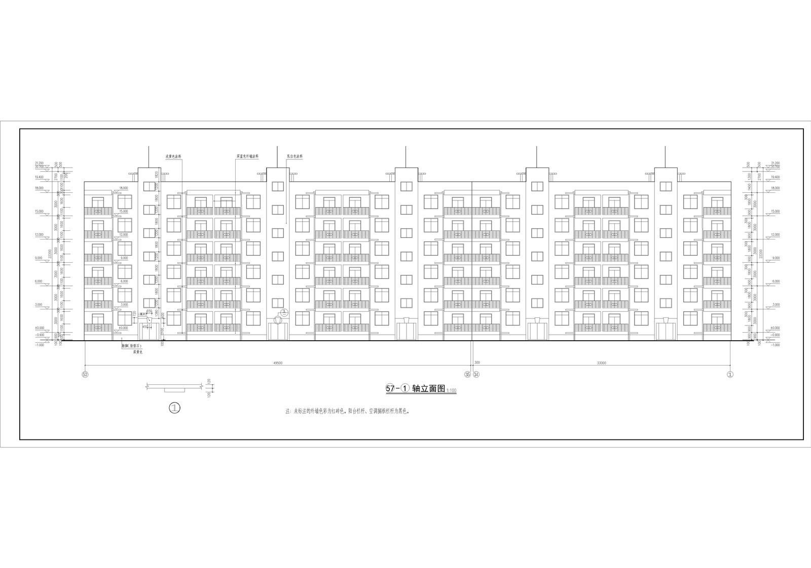 【高层建筑施工图】1300套高层小区施工图 小区多层高层户型住宅楼建筑设计施工图纸CAD设计立面大全套图库-30