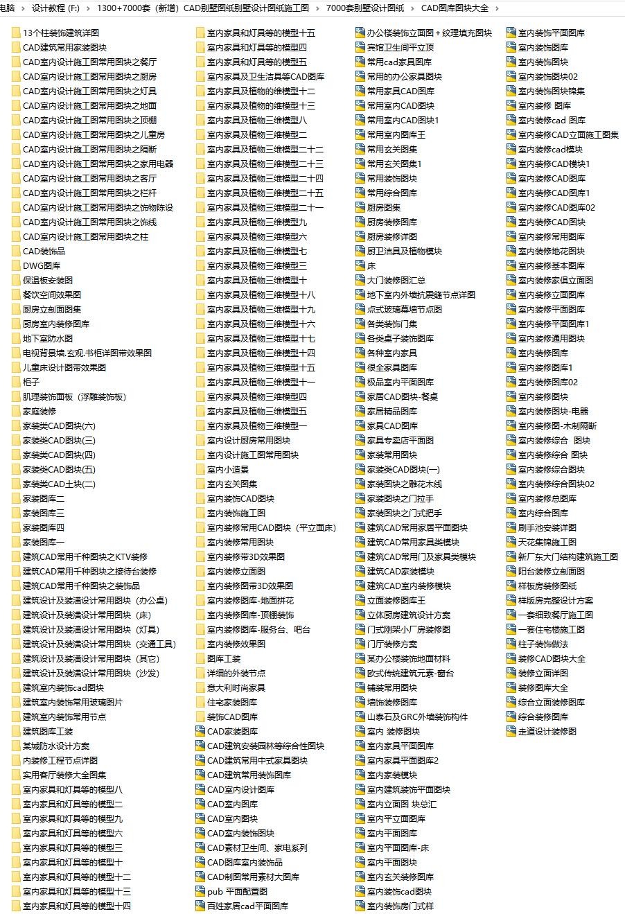1300+7000套（新增）CAD别墅图纸别墅设计图纸施工图-2