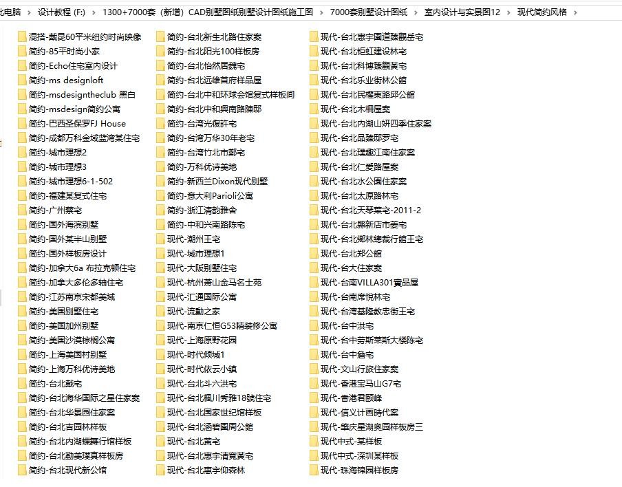 1300+7000套（新增）CAD别墅图纸别墅设计图纸施工图-10