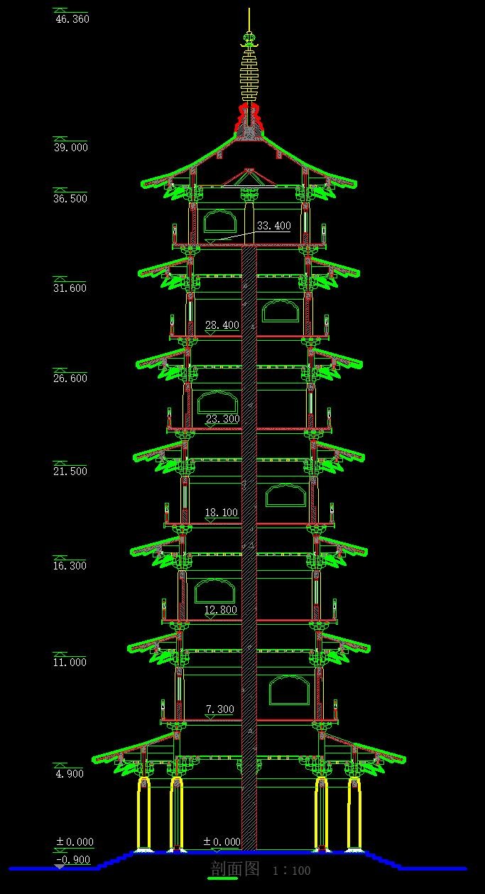 室外园林古建模块|数百种CAD平面树图例|园林节点样图-28