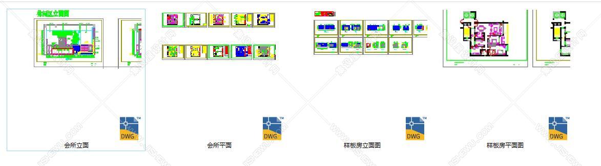 高文安一套会所及样板房施工图-1