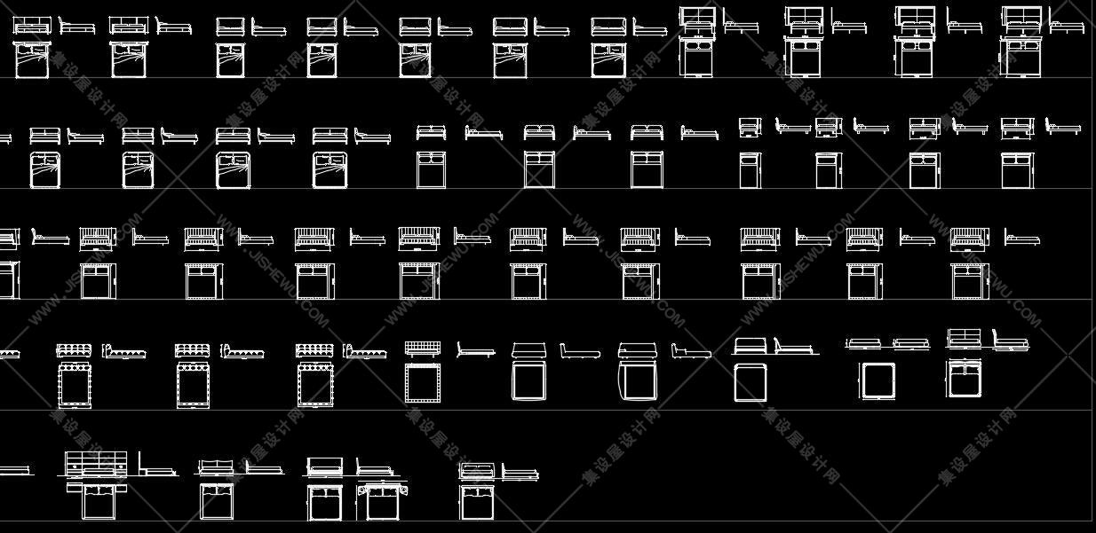 室内设计师专属国外精整高端CAD图库丨沙发+床具+椅具+桌柜+茶几-5